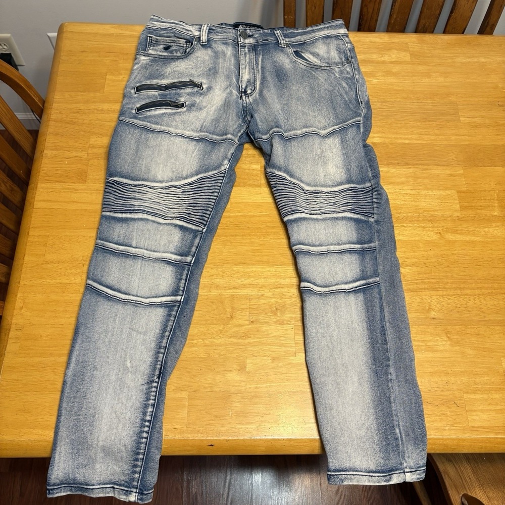 Rocawear Jeans Mens 36x 28.5 Slim Fit Grunge Y2K Faded Stretch Distressed